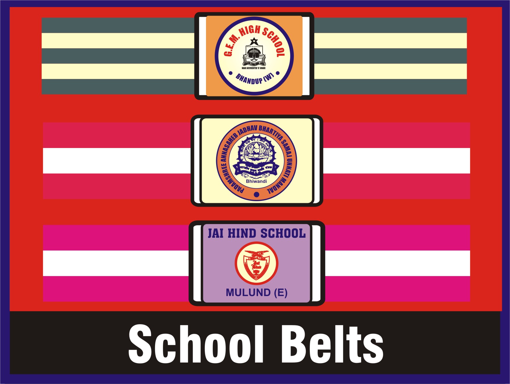 SCHOOL TIES, BELTS, BADGES Design 149 | SCHOOL TIES, BELTS, BADGES